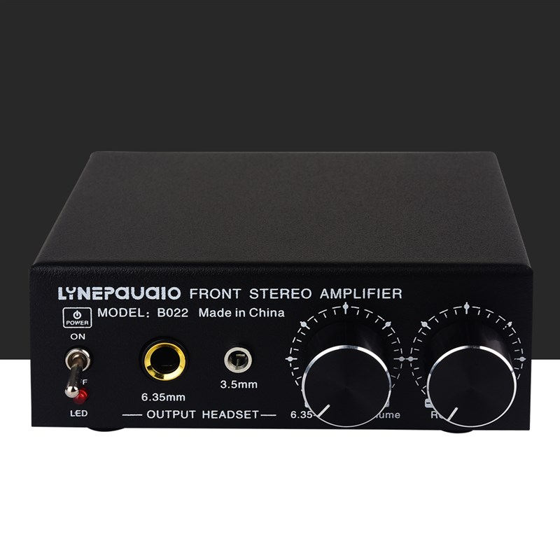 耳机音箱放大器前级立体声音频放大器音量增强器带音量调节双音源