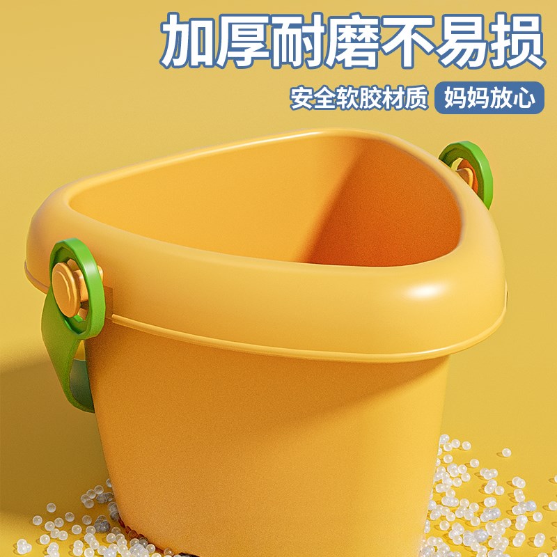 儿童软胶沙滩玩具宝宝戏水挖沙挖土工具沙漏铲子桶海边玩沙子套装