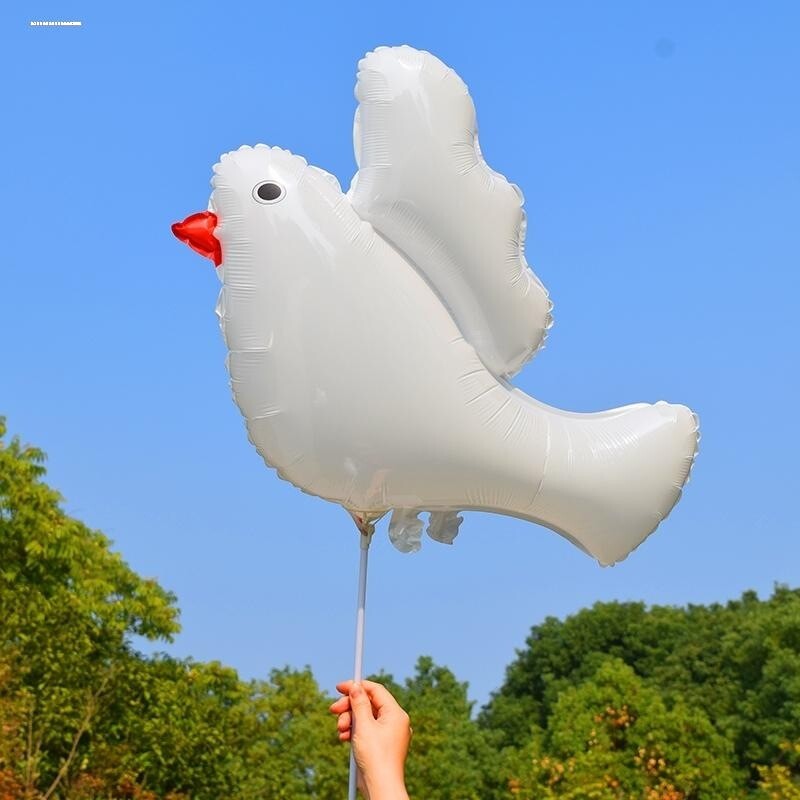 立体白鸽老鹰铝膜气球和平鸽国庆节庆婚庆生日派对装饰场地布置