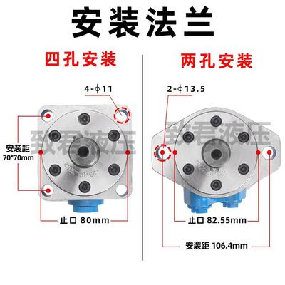 BMR液压马达50/80/125/160/200/315/400摆线液压油马达低速大扭矩