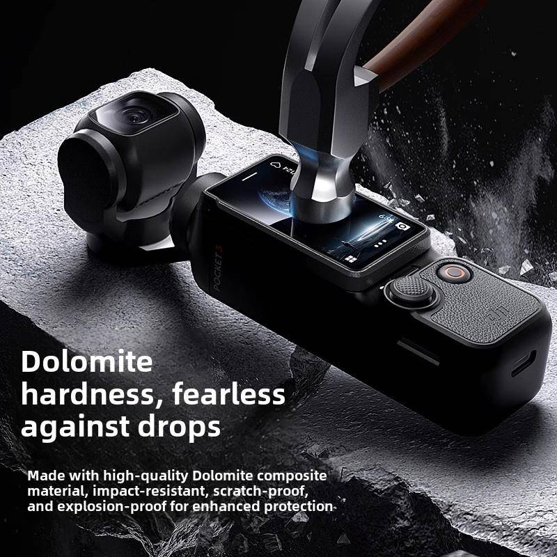 适用于Dji Dji Pocket3钢化膜翻盖口袋裤2屏幕Ar防反射Action5Pro新渗透动作4/3运动相机低反射保护膜镜头防