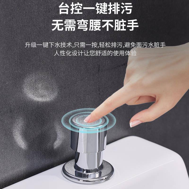 大号拖把池家用户外阳台卫生间拖布池子墩布水池陶瓷方形长拖把盆