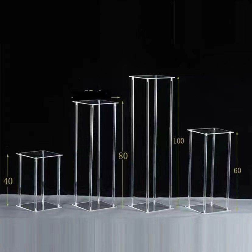 婚庆方框路引架子道具酒店主桌透明花架婚礼舞台布置亚克力花架