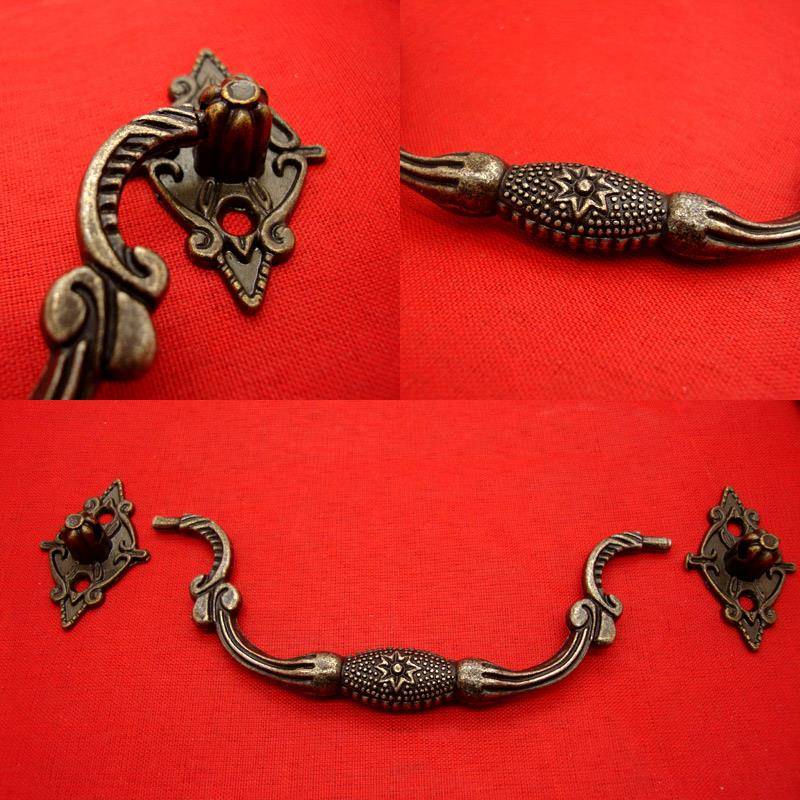 B056锌合金仿古八星提手 仿古木盒专用拉手配件欧式柜抽屉拉手