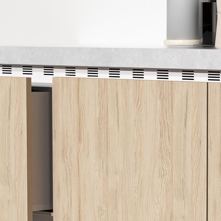 透气款橱柜免拉手U型槽白色下柜L型厨柜免拉手铝合金开槽隐形拉手