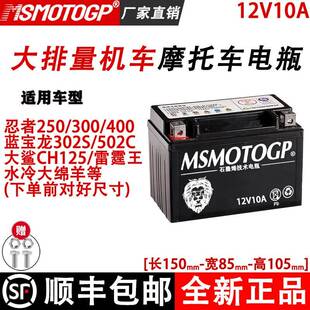 12V摩托车电瓶YTX9-BS川崎Z1000小忍者250忍者300忍者400干蓄电池