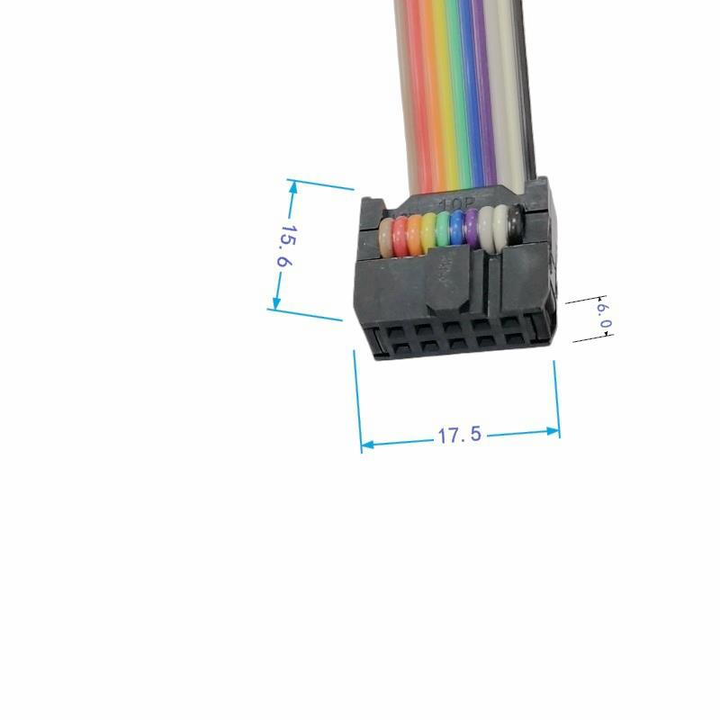 新品烧录下载连接线FC10P转杜邦1PDIY测试国标彩排线30CM可定做