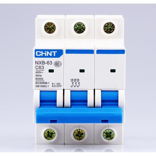 正泰断路器NXB-63 3P C63 C40 C32 C20三相空气开关400V50HZ6000A