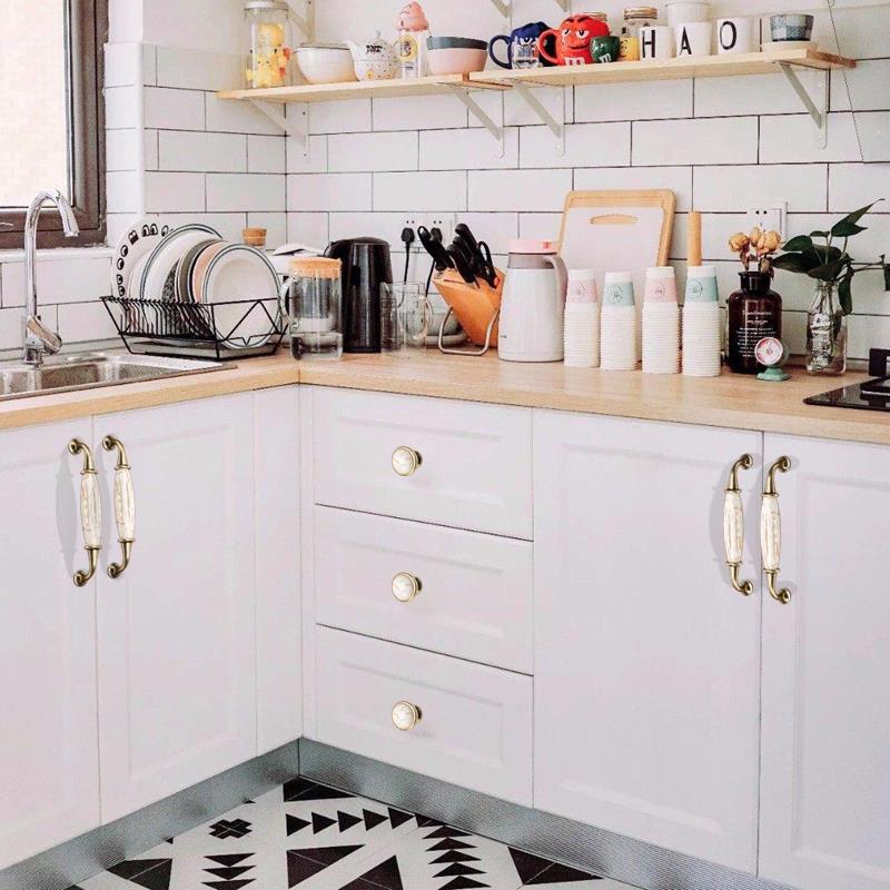 青古铜陶瓷拉手欧式简约整体橱柜拉手现代田园柜门把手彷古抽屉小