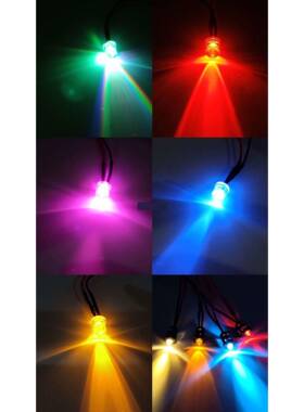 5MM带线LED灯珠DIY高亮发光二极管3V5V6V12V24V36V48V110V220V