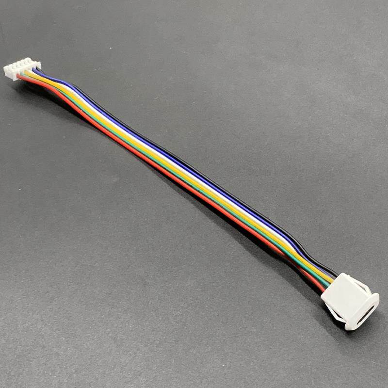 PH2.0端子转Type-C母座带线 6芯线带数据传输USB防水快速充电口6P