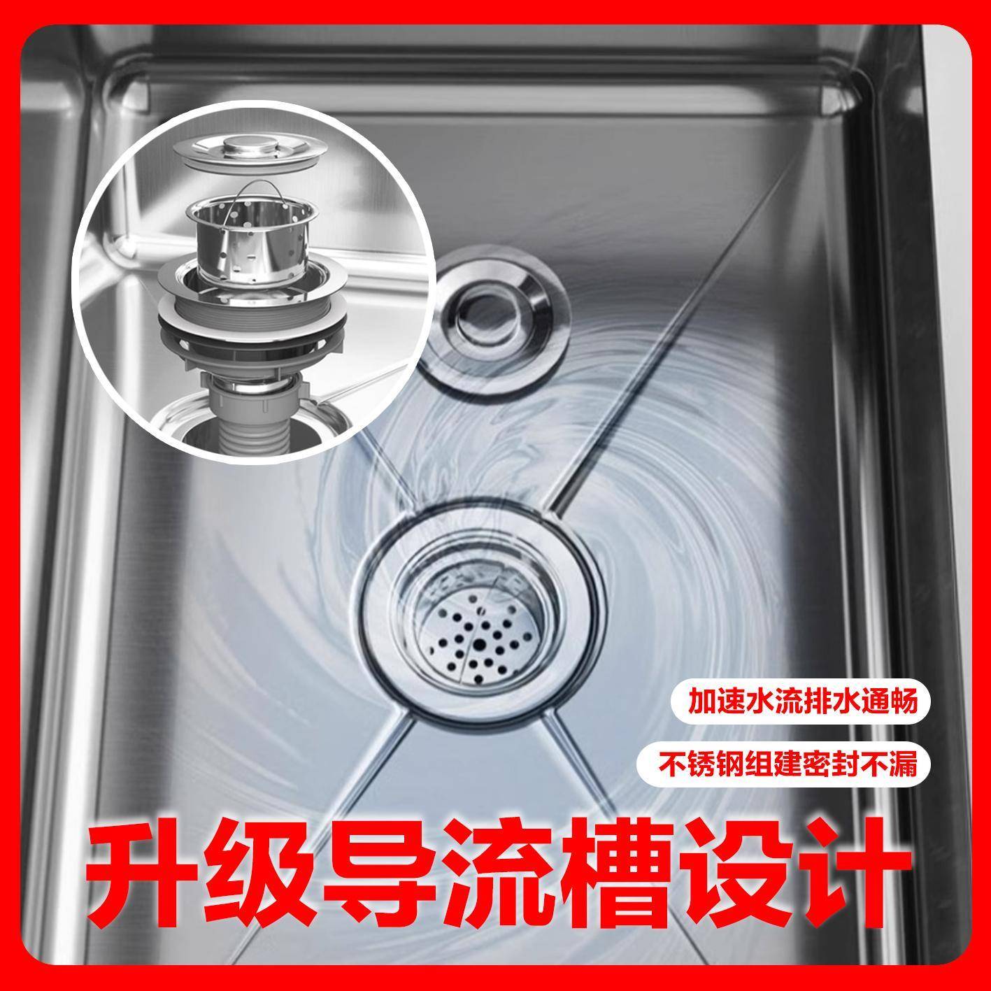 不锈钢拖把池长方形墩拖布池家用商用一体卫生间学校医院阳台定制