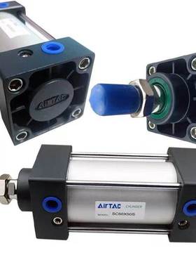 原装亚德客标准气缸SC50/63/80/100/125X25X75X150X200X300X800S