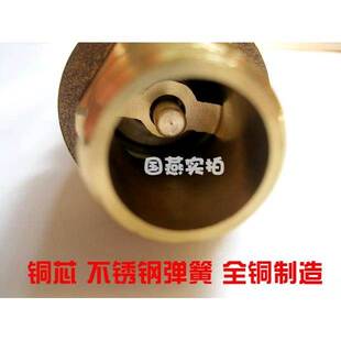 黄铜底阀井底止回阀外丝逆止阀全铜单向阀不锈钢过滤网4分6分1寸