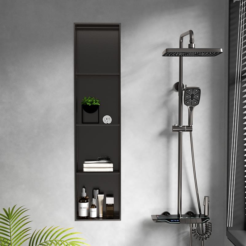 304不锈钢定制嵌入式壁龛浴室隔断柜浴室金属储物架