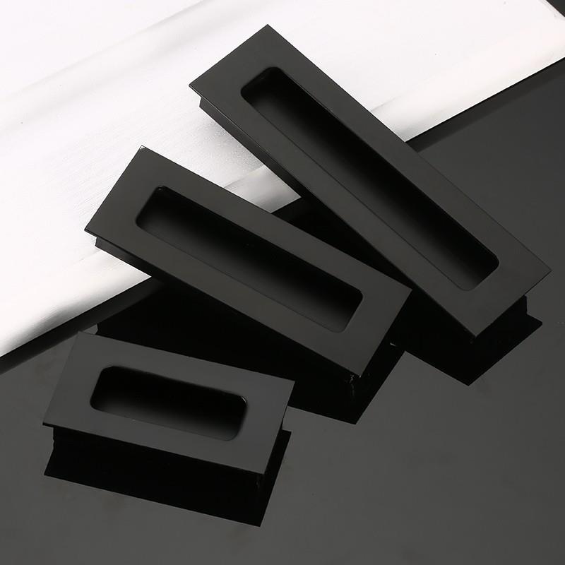 抽屉暗扣拉手现代太空铝内嵌移门开 槽嵌入式榻榻米铝合金扣手包