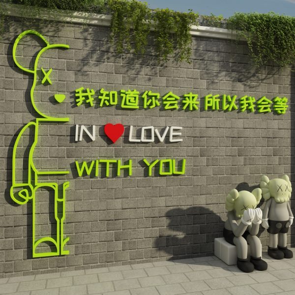 露营风网红拍照区布置打卡地户室外墙面公仔摆件道具装饰场景背景