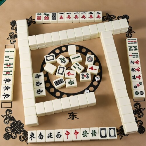 象牙色无瑕疵手搓家用麻将牌
