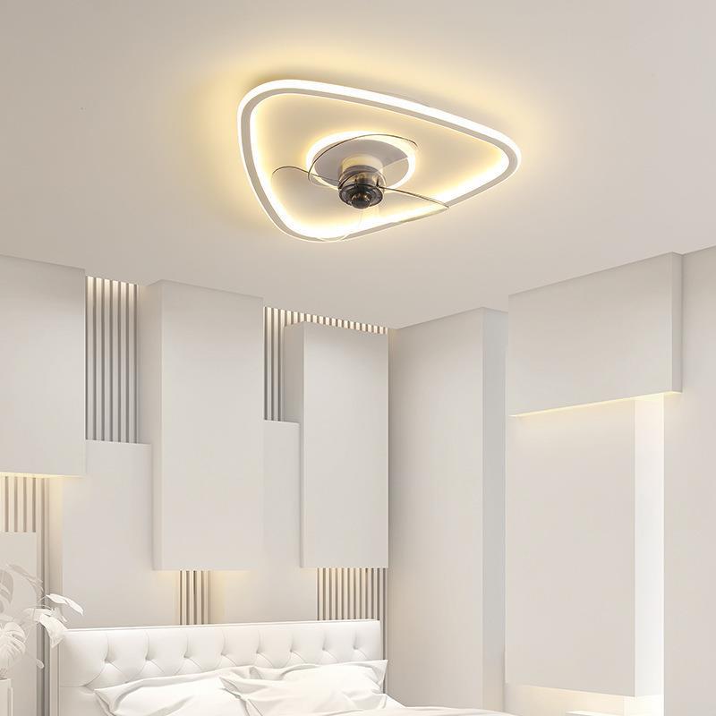 风扇灯吸顶卧室餐厅客家用房隐形间电扇吊扇灯灯一体三厅角风67扇