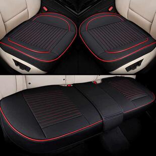 四季通用座垫夏季无靠背汽车坐垫皮革小三件套单片后排透气全包围