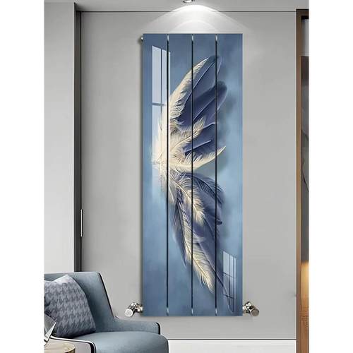 暖气片家用水暖立式铜铝复合散热片双水道壁挂式艺术暖气明装客厅