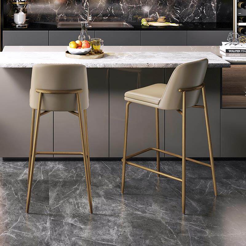 法式岛台餐椅吧台椅子轻奢高级感 设计师款厨房高脚凳子舒适吧凳