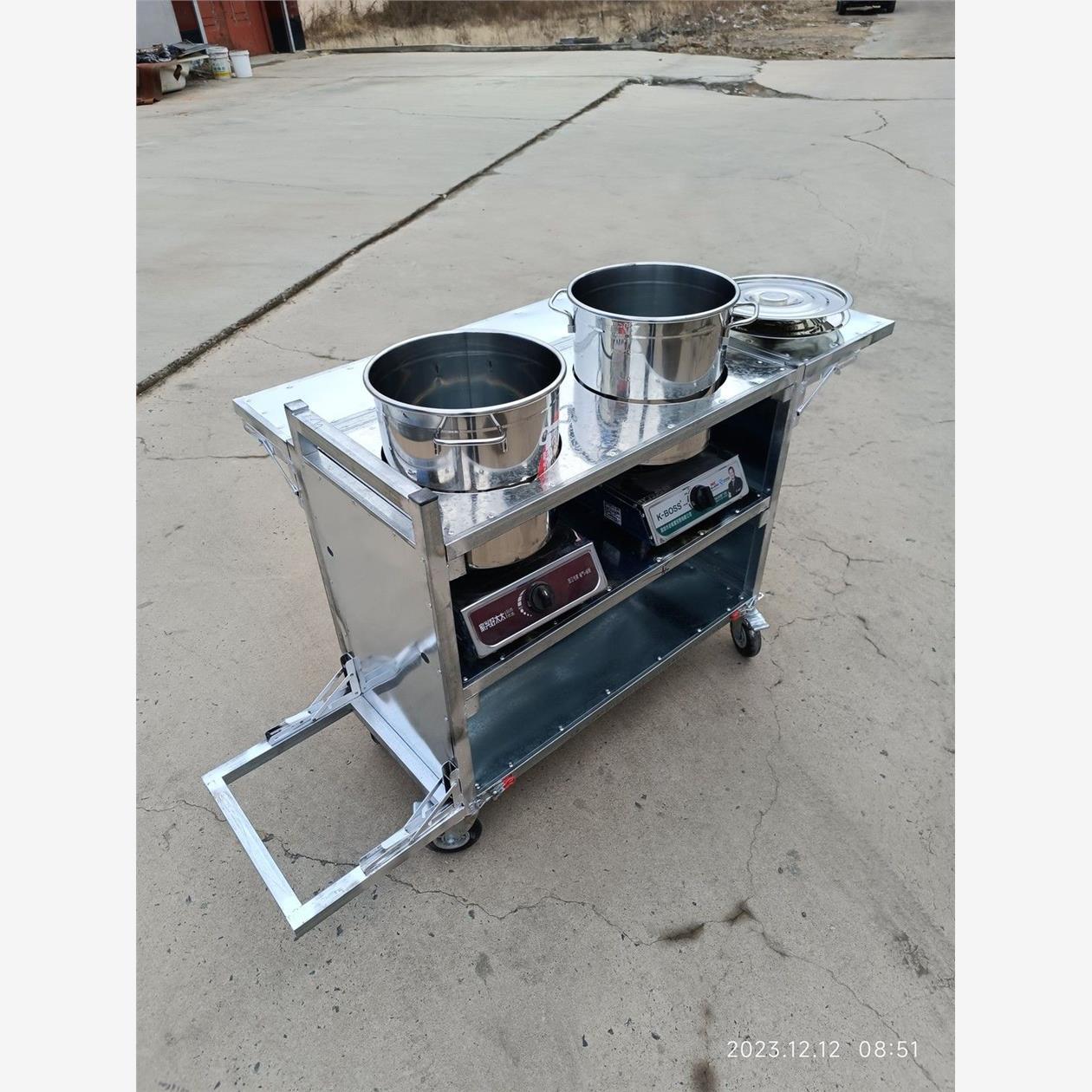 可折叠摆摊金属承重移动夜市烧烤网红多功能带轮子户外便携小吃车