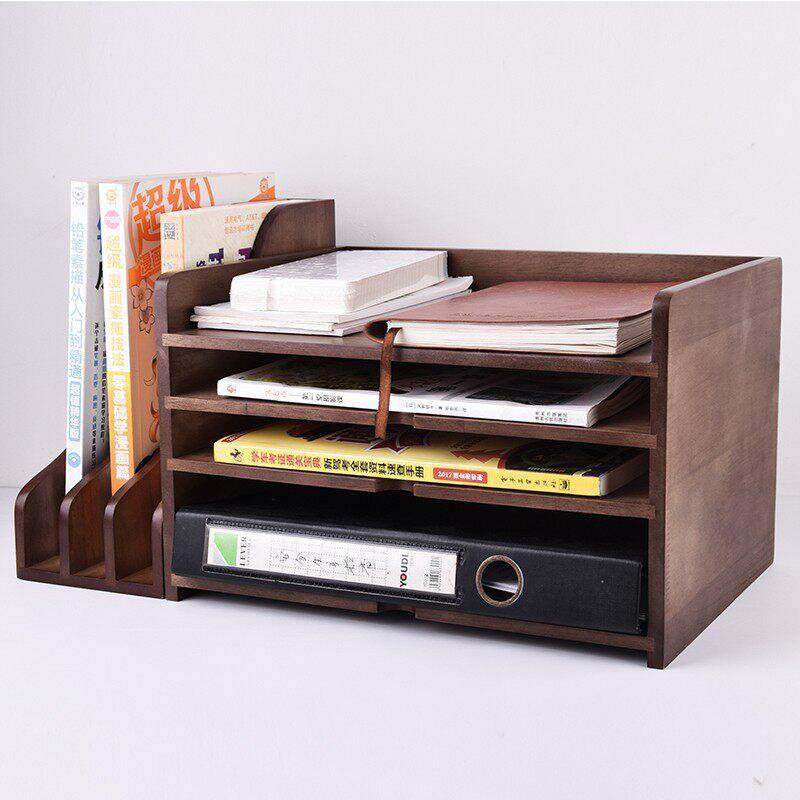 办公桌面收纳盒实木文件架文件夹文件筐A4书桌置物架整理架收纳层,收纳整理,桌面收纳盒,淘宝优惠券,粉丝福利购,淘宝优惠卷