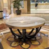 大堂摆设桌端景台商场风水台入户大圆桌酒店装 饰摆台销售部花台