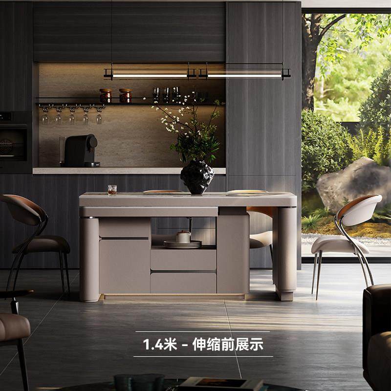 诚骏多功能岛台餐桌可伸缩轻奢高级感岩板中岛台餐桌一体带水槽,住宅家具,岛台餐桌,淘宝优惠券,粉丝福利购,淘宝优惠卷