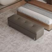 轻奢床尾凳收纳储物长条凳换鞋 凳沙发凳脚踏衣帽间休息长凳子可坐