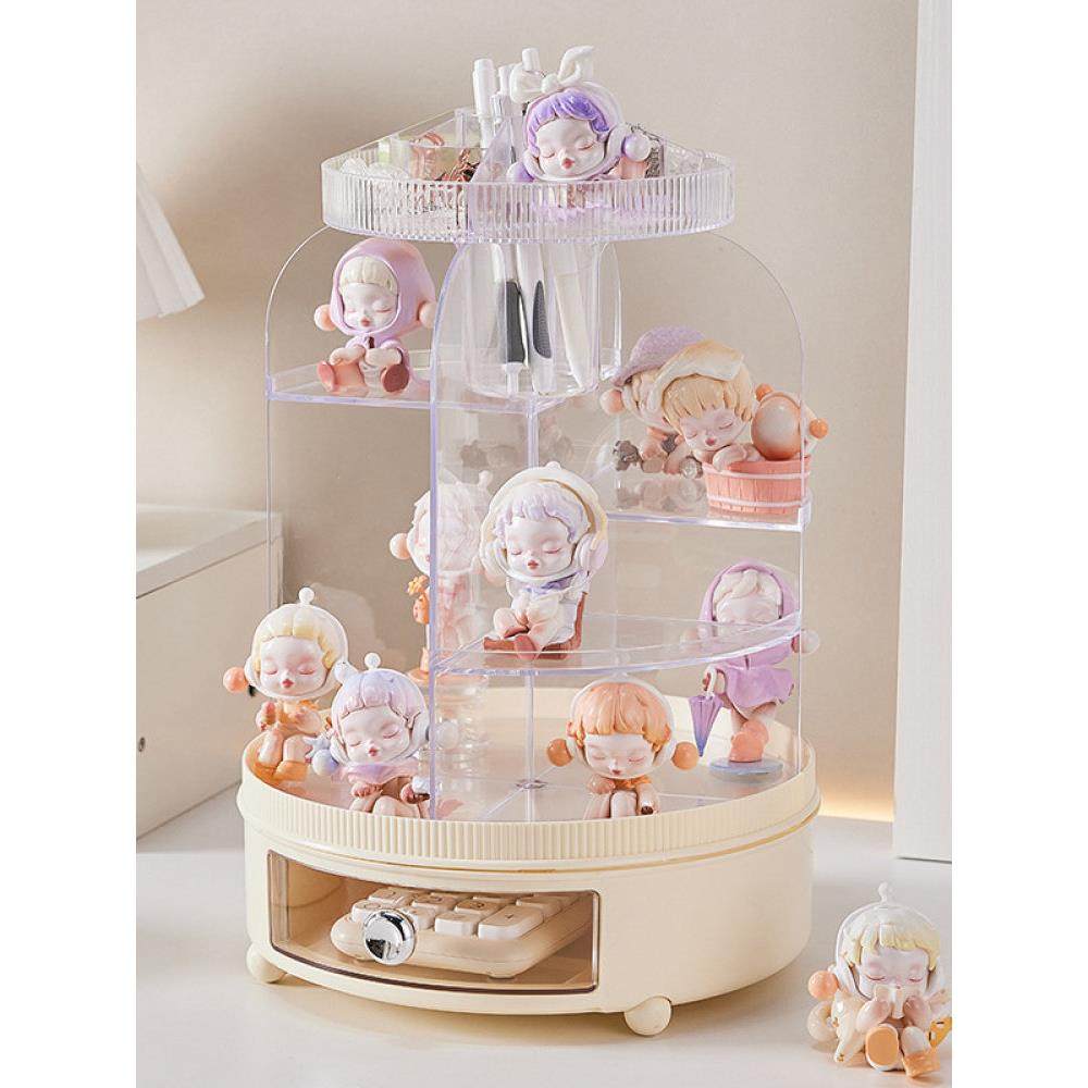 家用旋转化妆品收纳盒桌面大容量护肤品置物架梳妆台简约收纳架子,收纳整理,化妆箱/盒,淘宝优惠券,粉丝福利购,淘宝优惠卷