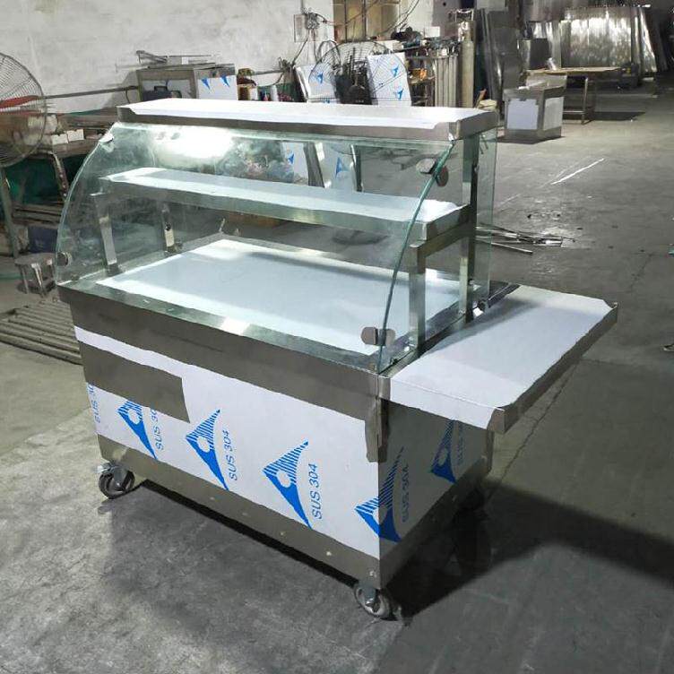 早餐车卤菜熟食摆摊车商t用流动车加厚型工作台早餐早点车卖早餐