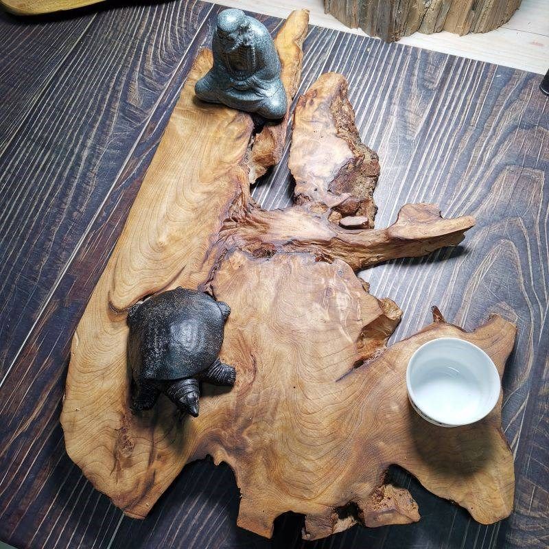 千年风化香杉木h瘤雷击枣木干泡台茶盘底座意境桌面摆件墙上挂件