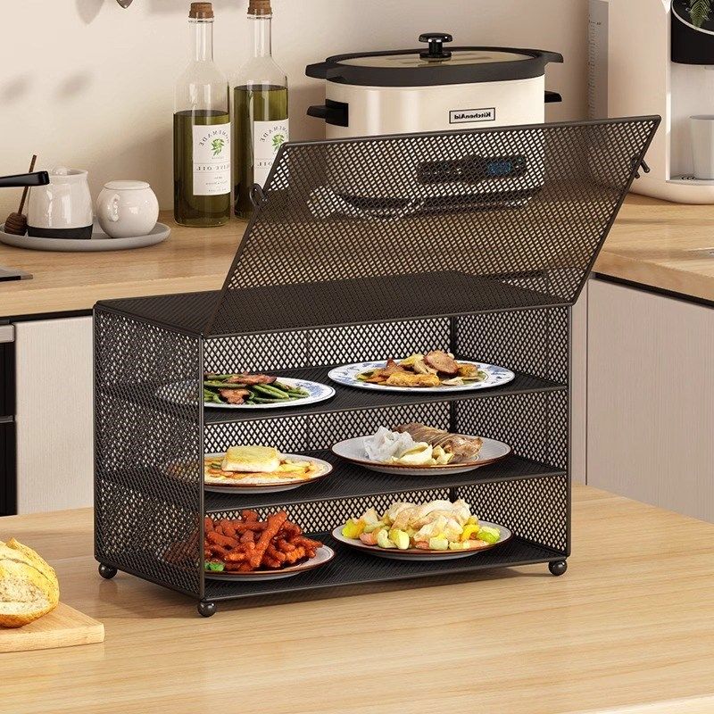 厨房置物架餐桌剩饭剩菜罩防苍蝇蚊子菜罩子多层收纳架放剩菜柜子,收纳整理,餐桌罩,淘宝优惠券,粉丝福利购,淘宝优惠卷