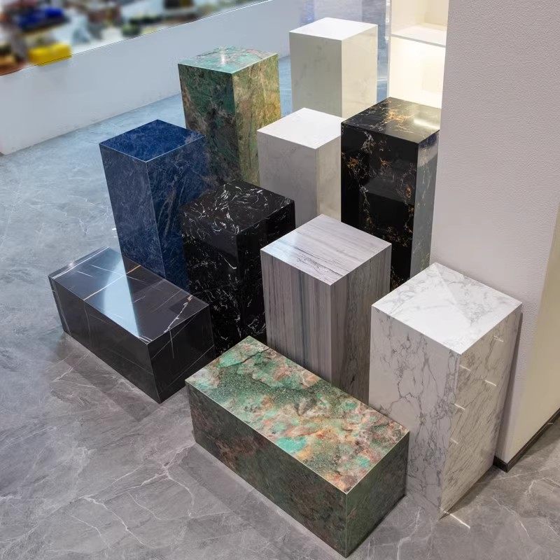 客厅玄关大理石落地式花架酒店办公室岩板底座摆件展示台装饰架子,家居饰品,落地摆件,淘宝优惠券,粉丝福利购,淘宝优惠卷