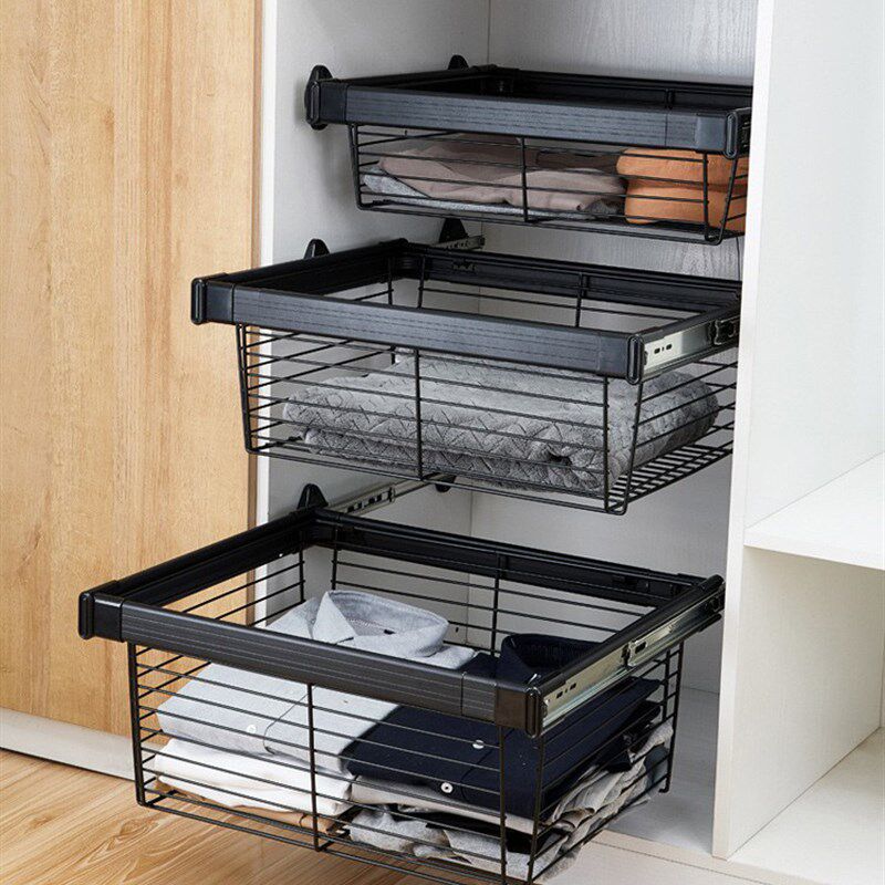 衣帽间衣柜拉篮无衣架抽拉伸缩收纳置物篮裤架衣柜抽屉拉篮五金配,基础建材,衣柜拉篮,淘宝优惠券,粉丝福利购,淘宝优惠卷