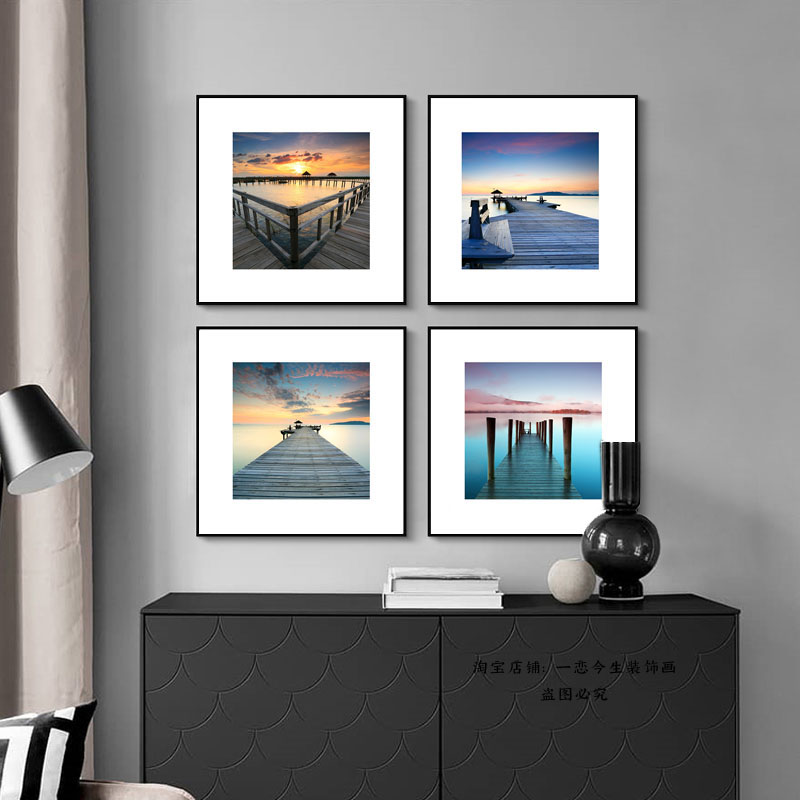 楼梯间装饰画小众文艺风景挂画饭厅奶油客厅沙发背景墙壁卧室床头