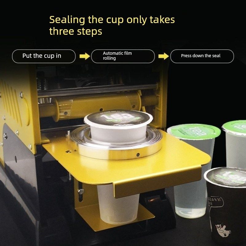 奶茶封口机商用奶茶店半自动饮料豆浆封杯机小型手动手压式封膜机,办公设备/耗材/相关服务,封口机,淘宝优惠券,粉丝福利购,淘宝优惠卷
