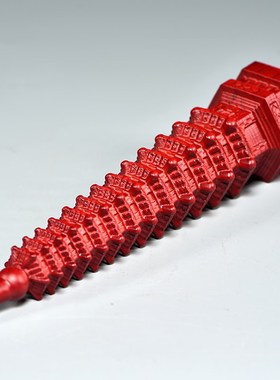 红色木雕十三层文昌塔摆件实木13层文昌塔客厅玄关书房装饰工艺品
