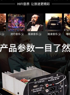 12V24V220V2大功率功放板全音纯低音炮车载汽车功放有源音箱主板
