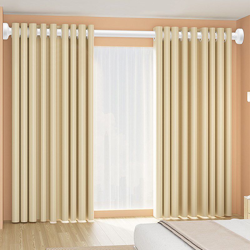 免打孔可伸缩晾衣杆免钉阳台不锈钢晾衣架衣柜卫生间浴帘杆门帘杆