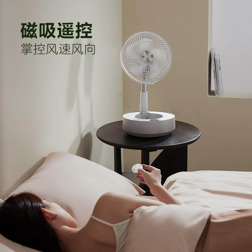 户外露营风扇车用充电风扇钓鱼特大风力风扇便携收纳座地风扇