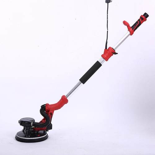 墙面腻子无尘自吸灯带砂纸沙皮长杆抛光磨墙机手持电动圆盘打磨机