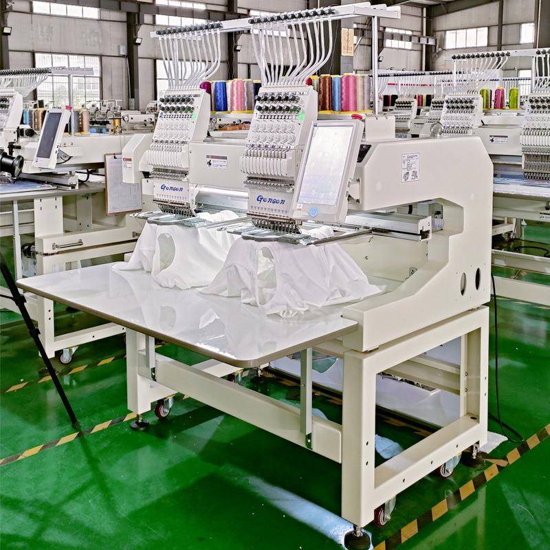 双头三合一功能成衣绣平绣机自动电脑绣花机500*400MM成衣绣帽绣