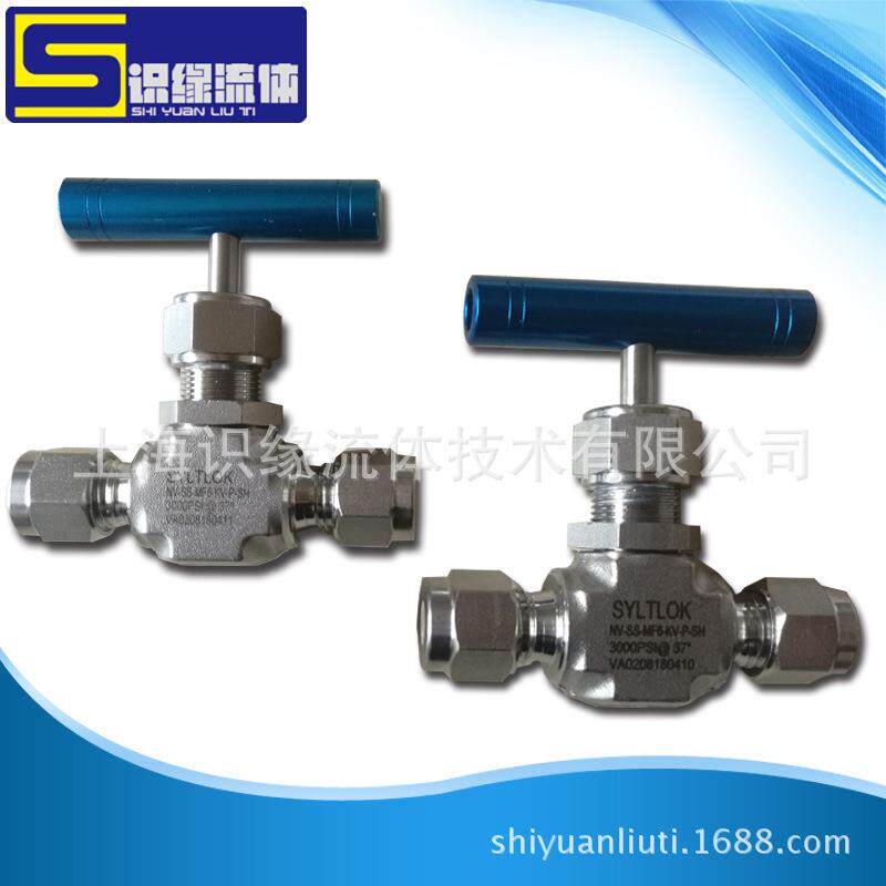 不锈钢针阀6000psi卡套连接681012mm螺纹NPT40MPA截止阀