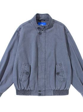 美式复古水洗做旧牛仔外套男春秋款潮牌宽松休闲百搭夹克上衣