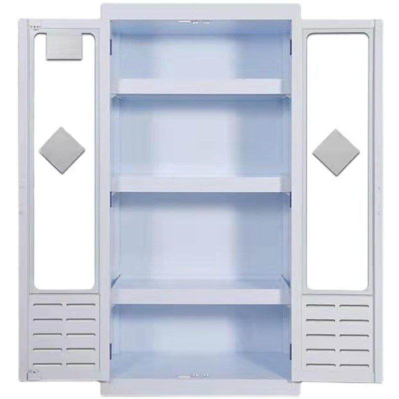 PP酸碱柜四门化学药品柜实验室试剂柜双锁防腐蚀器皿强酸碱储存柜