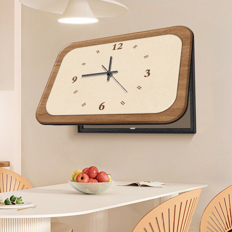 原木风电表箱钟表装饰画简约餐厅配电箱遮丑挂画弱电闸盒遮挡壁画