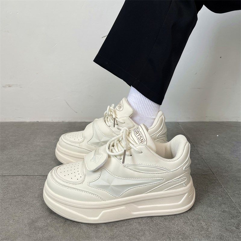 国潮板鞋男ins百搭高街小众滑板鞋厚底增高面包鞋男女2024小白鞋,流行男鞋,时尚休闲鞋,淘宝优惠券,粉丝福利购,淘宝优惠卷